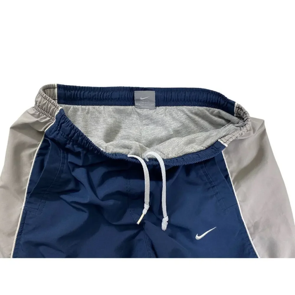 Nike Boys Blue & Gray Track Pants – Size Medium (10-12) – Y2K Vintage Style